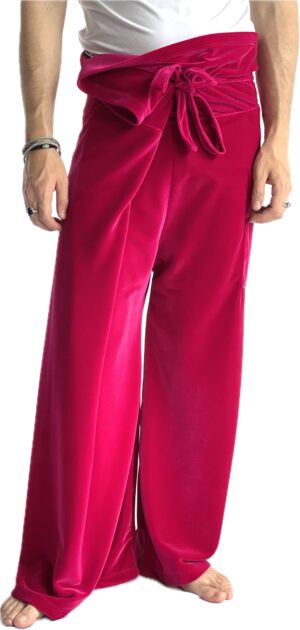 Pantalón velvet, pantalón en terciopelo, pantalón elegante, pantalón fucsia