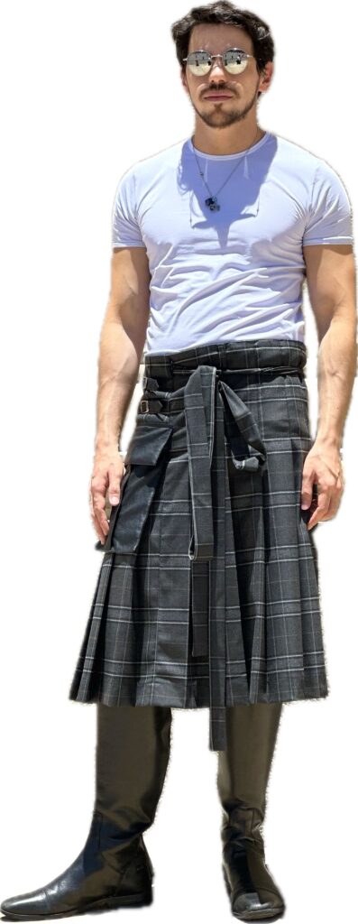 Falda, kilt, falda gris, falda escocesa, falda de cuadros