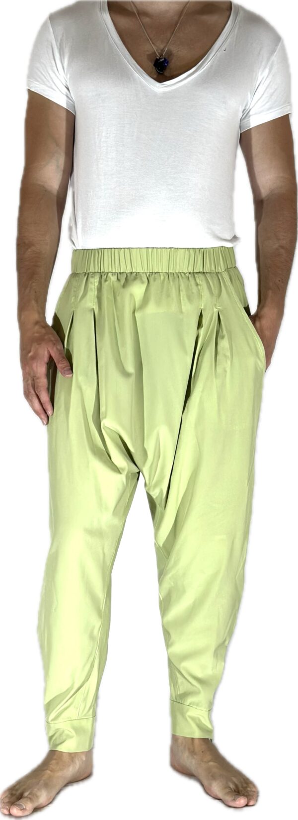 Pantalón, pantalon, pantalón de seda, pantalón verde, pantalón bombacho